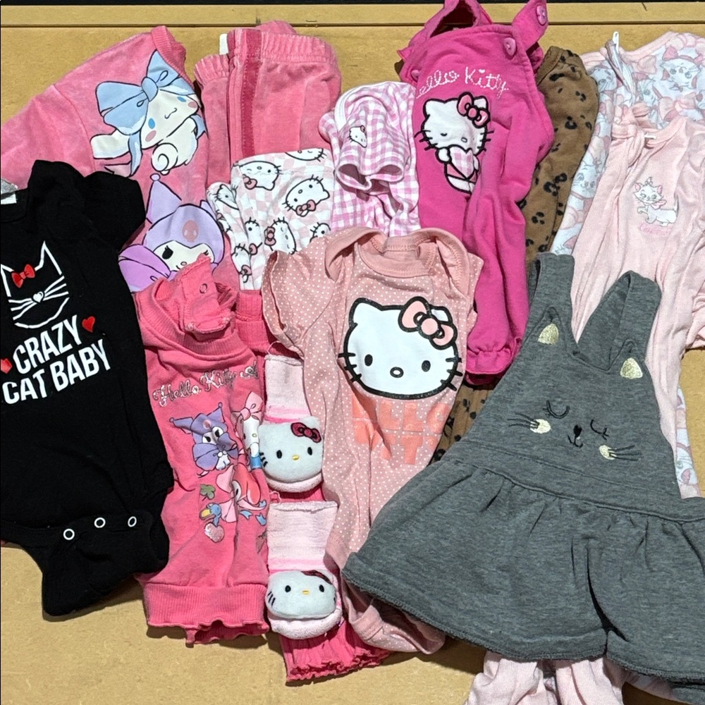 Hello Kitty Bundle Lot of 14 pieces size  3 Months